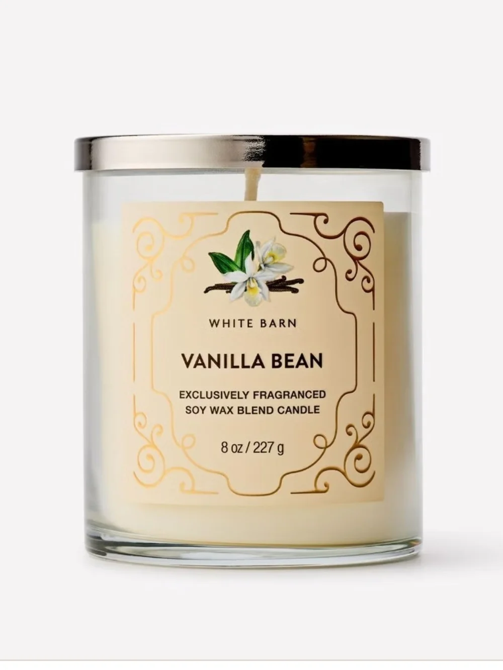 White Barn Vanilla Bean Soy Wax Candle - Single Wick